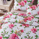 Romantic Roses Lovely Spring Pink Floral Scalloped Bedspread Set, King