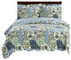 Elena Forest Oversized Reversible Coverlet Set, Full/Queen