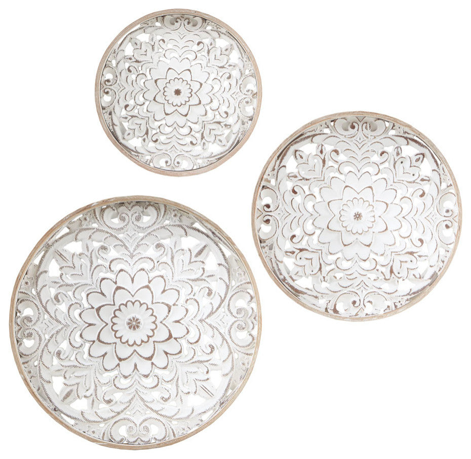 Madison Park Medallion Trio Farmhouse Wood Wall Decor Accent