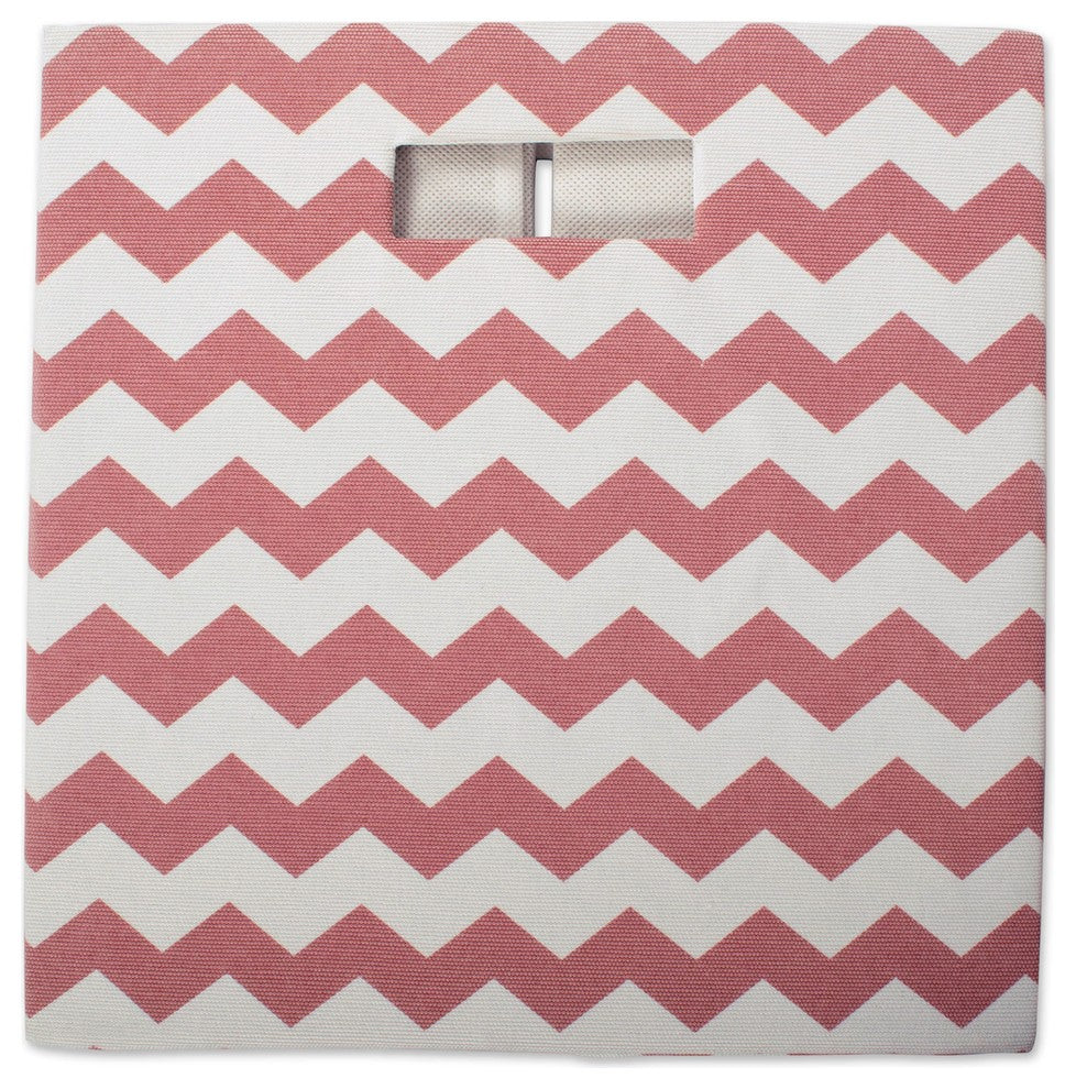 DII Polyester Cube Chevron Rose Square 11x11x11"