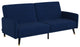 Sophia Premium Split Back Upholstered Sofa Futon, Navy
