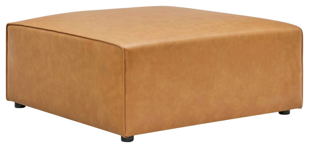 Sectional Sofa Set, Faux Vegan Leather, Tan, Modern, Living Lounge Hospitality