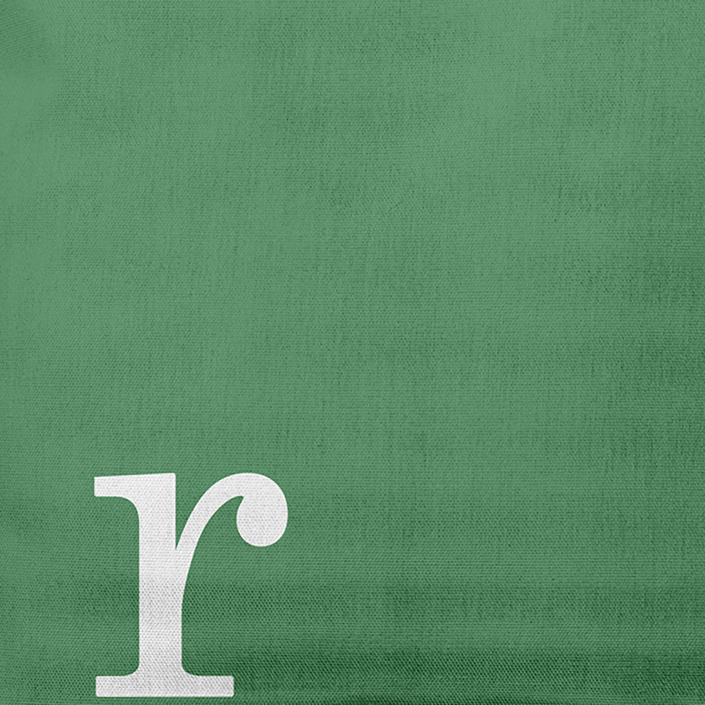 18"x18" Modern Monogram Decorative Throw Pillow, Sage