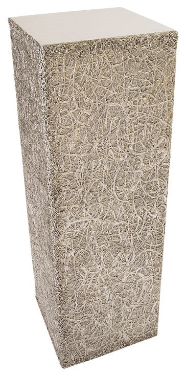 String Theory Pedestal, Silver Leaf, Large