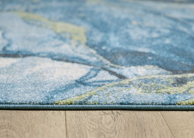 5"x8" Blue Sage Abstract Stone Modern Area Rug