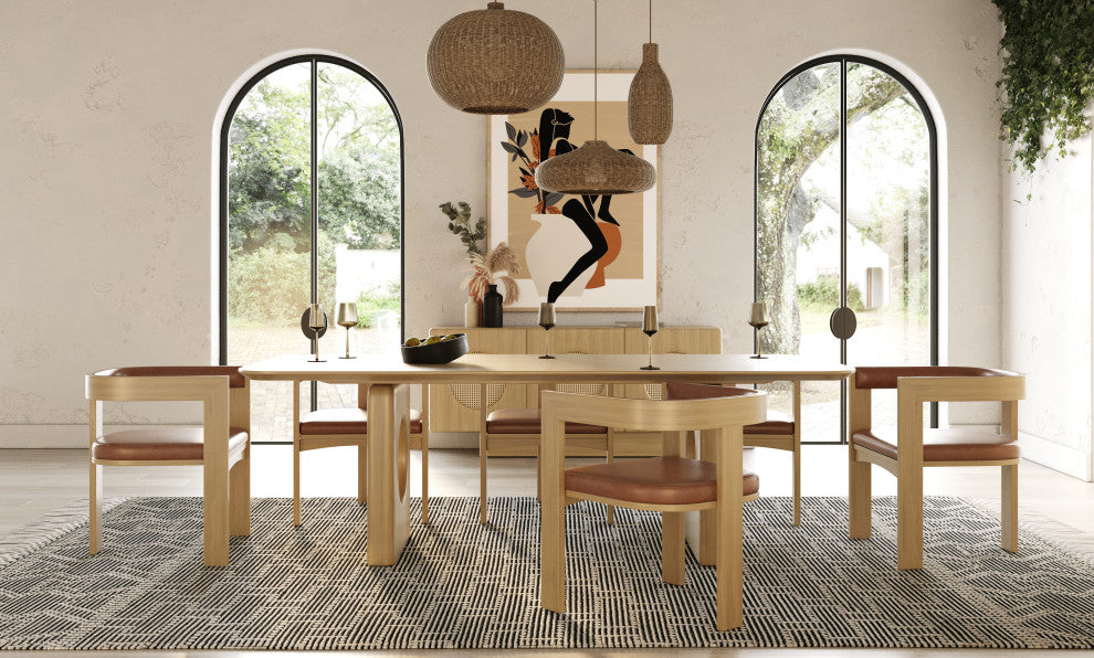 Nova Domus Oshana Modern White Oak Dining Table