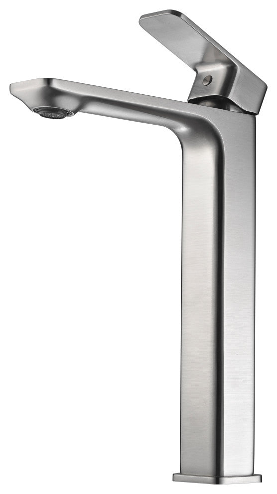 ANZZI Vibra Series Single Handle Vessel Bathroom Sink Faucet, Brushed Nickel