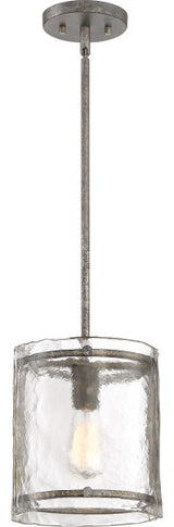 Quoizel FTS1509MM One Light Mini Pendant Fortress Mottled Silver