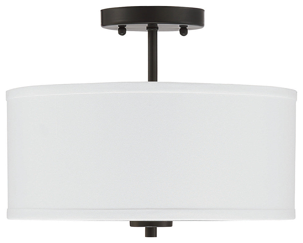 Savoy House Meridian 2 Light Semi-Flush Matte Black