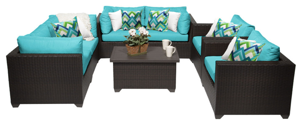 Belle 7 Piece Outdoor Wicker Patio Furniture Set 07c