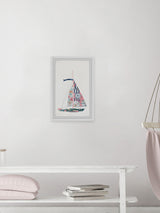 "Sailing Pink" Framed Painting Print, 20"x30"