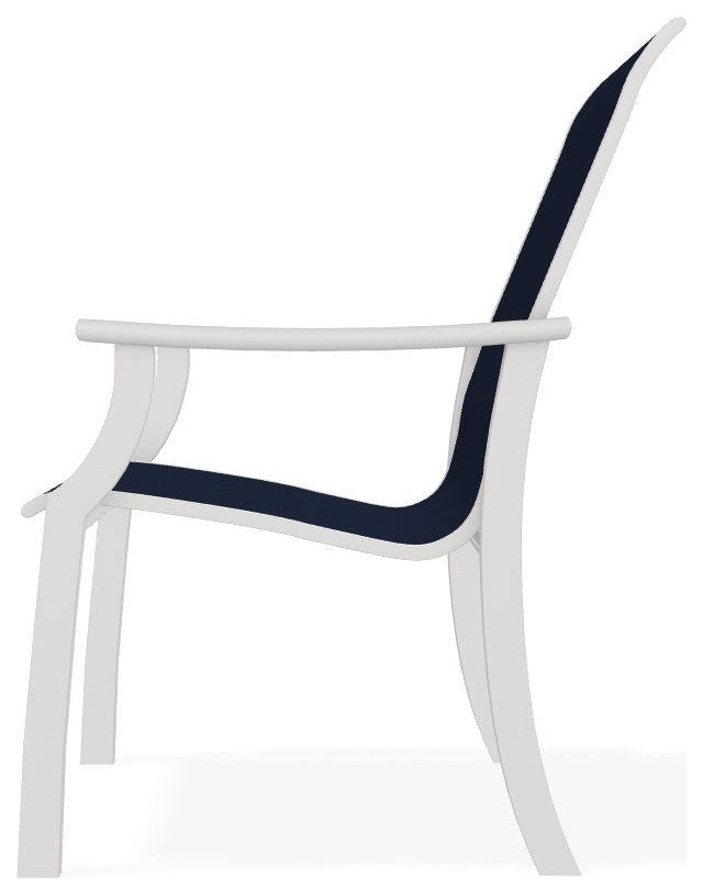 St. Catherine Sling Outdoor Armchair, Navy/Snow