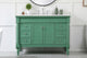 48" Single Bathroom Vanity, Vintage Mint With Ivory White Engineered Marble