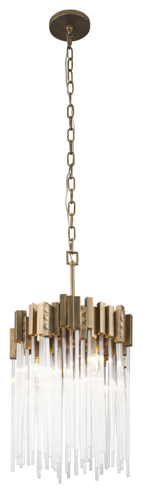 Matrix 3-Lt Pendant - Havana Gold