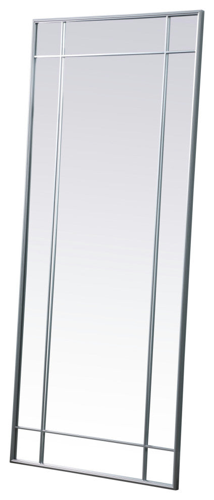 Elegant Lighting MR3FL3070 Viola 30" W x 70" H Rectangular Framed - Black