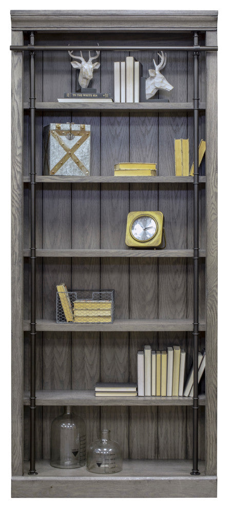 Avondale 8' Tall Bookcase Wall With Ladder