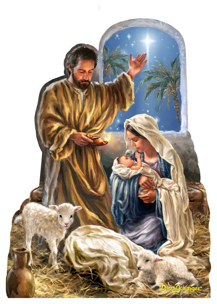 Glory to God Nativity Door Decor by D. Gelsinger Nativity Holiday Decor