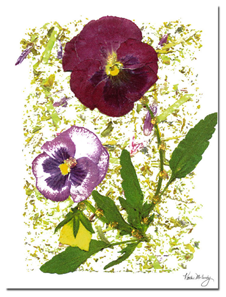 ''Plum Pansy'' Canvas Art by Kathie McCurdy