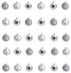 Holiday Christmas 30 Count 2.5" Shatterproof Ornament Set With Storage Container