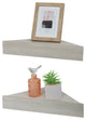 Set of Two Chunky Floating Triangle Corner Shelves, 11.8" x 11.8"? x 2.8"