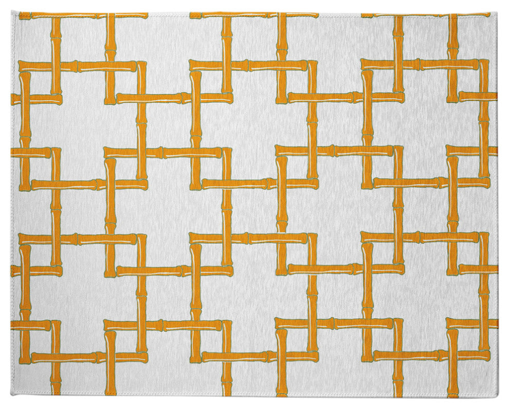 Bamboo Spring Chenille Rug, Mango, 8'x10'