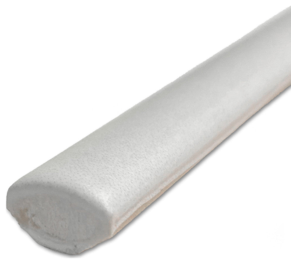 Coco Demi-Bullnose Matte Cloud White Ceramic Wall Trim