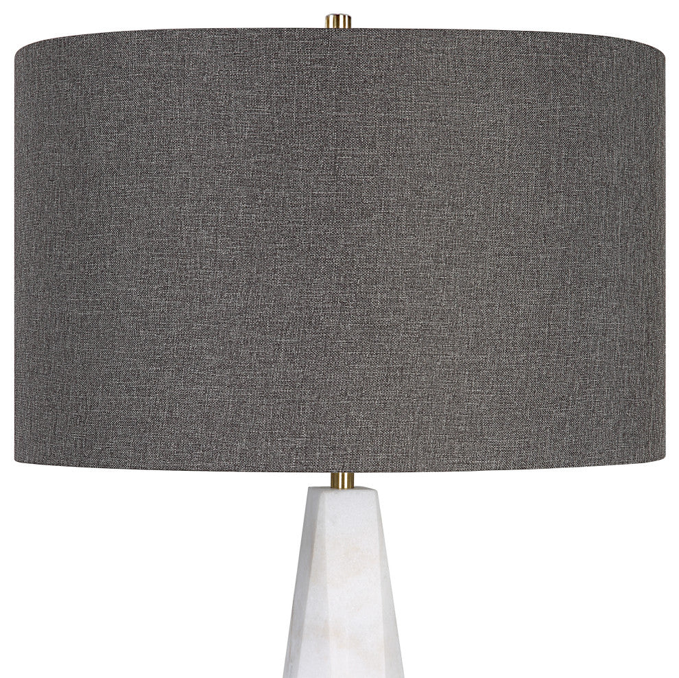 Uttermost Citadel White Marble Table Lamp