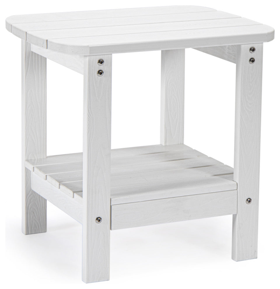 Inspired Home Daylan Outdoor Table, Weather Resistant, White