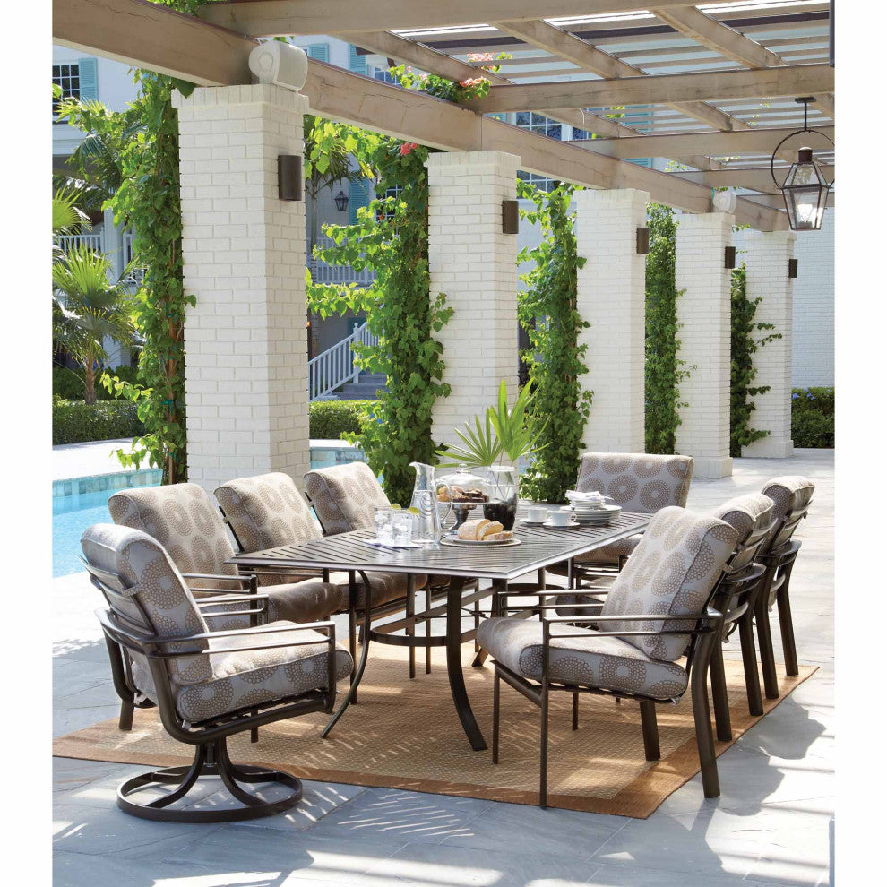 Southern Cay Cushion High Back Swivel Rocker Dining Chair