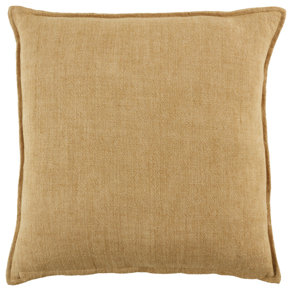 Jaipur Living Blanche Solid Tan Down Pillow 22"