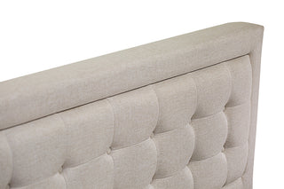 2Pc Platform Full Size Bed Set, 1 Platform Bed, Bedroom Nightstand Mist Beige