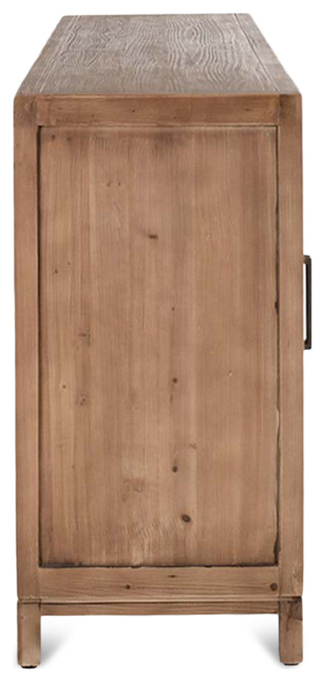 Chestnut Lattice Mirrored Sideboard