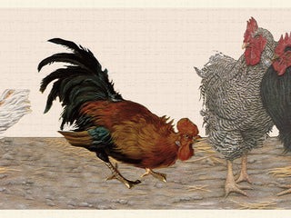 Chickens Peel and Stick Wallpaper Border 15'x7"