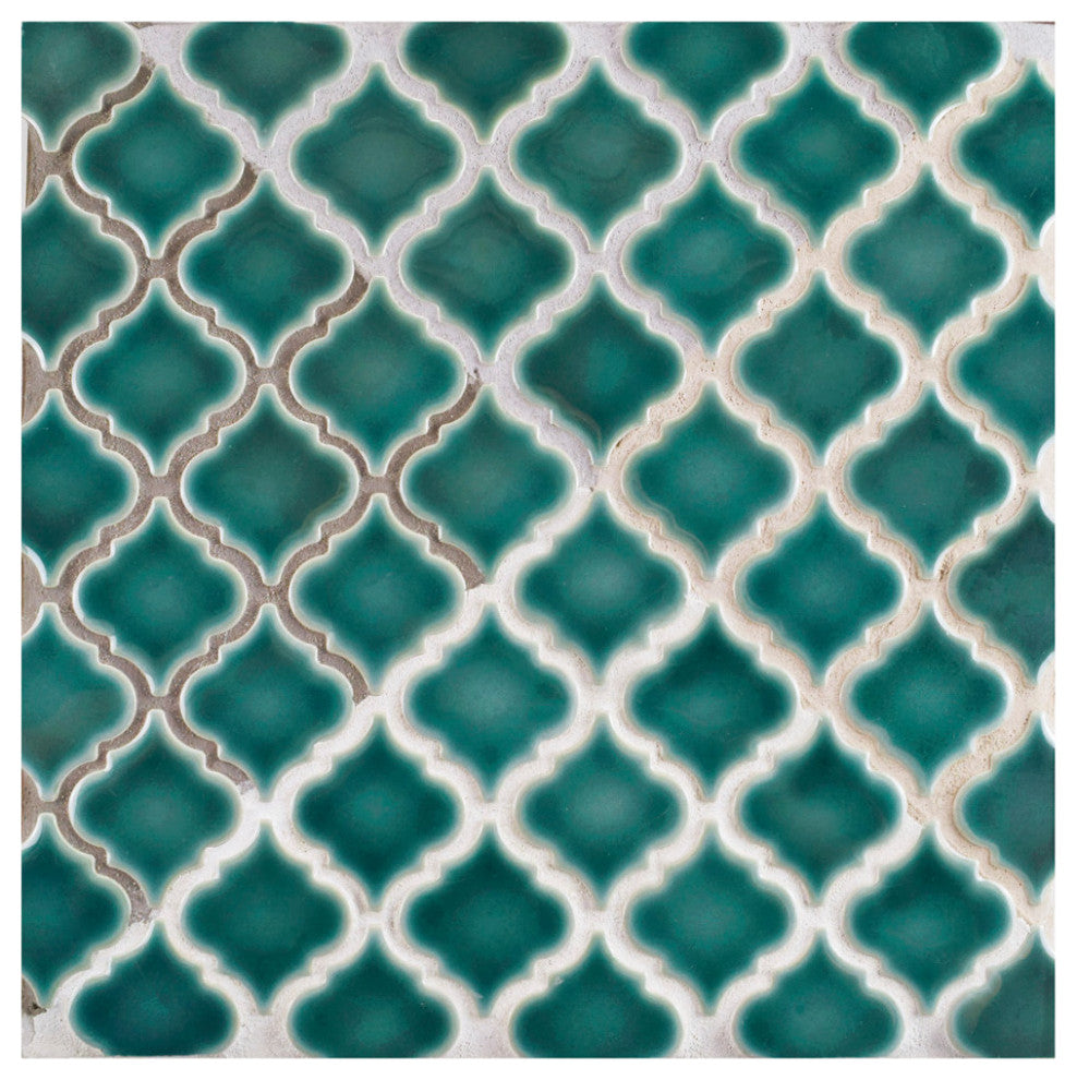 Hudson Tangier Mosaic Floor and Wall Tile, Emerald