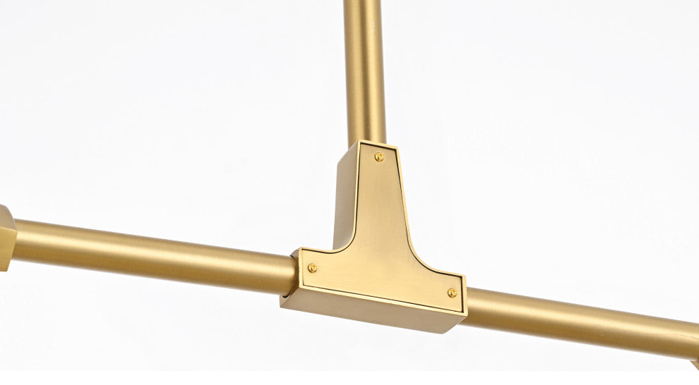 6 Light Pendant, Gold