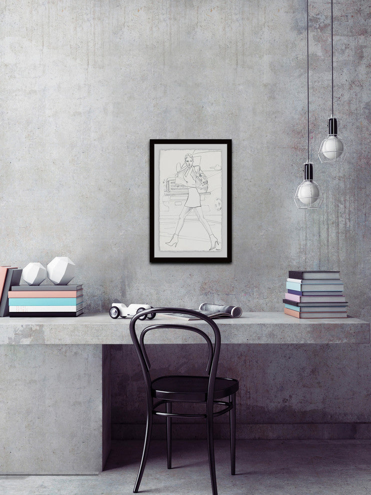 "Boots on Point" Framed Painting Print, 8"x12"