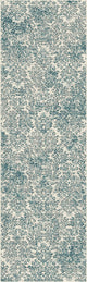 Provence 8609 Ivory, Blue Damask Rug, 7'10"X 11'2"