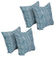17" Jacquard Throw Pillows With Inserts, Set of 4, Demeter Caspia