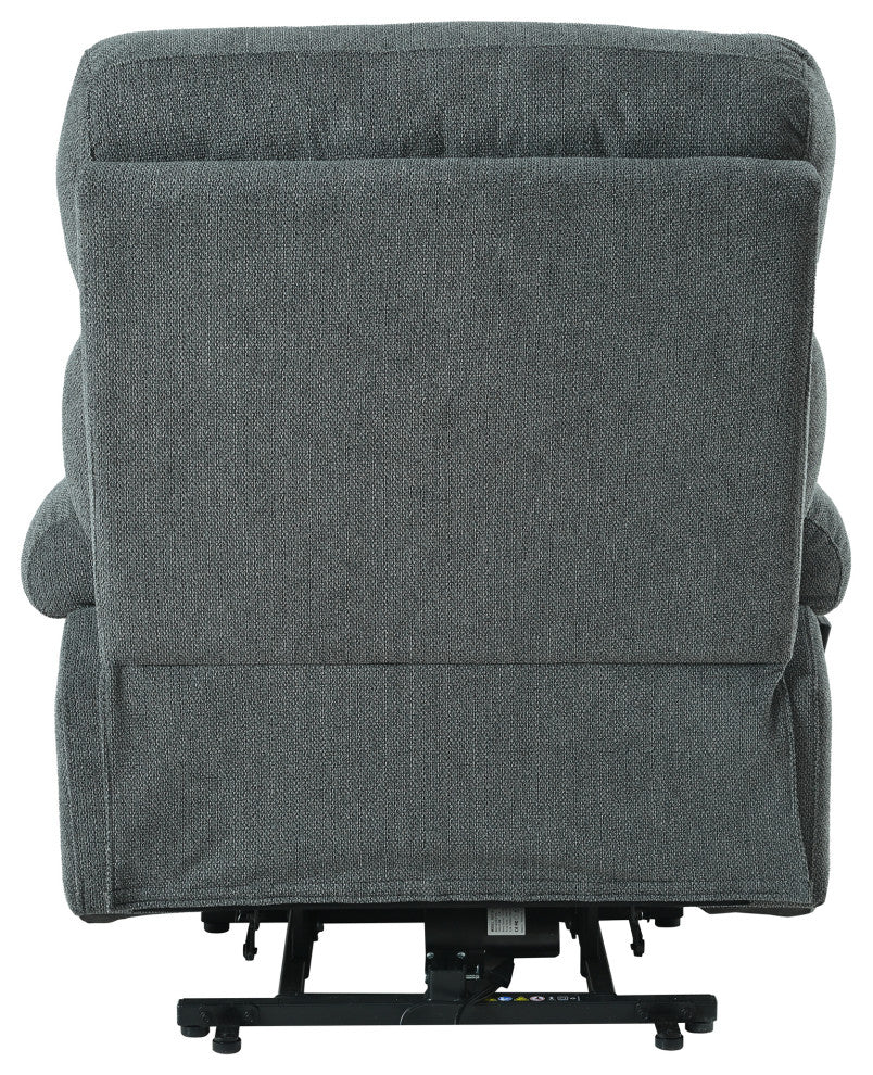 GDF Studio Oversized Power Lift Recliner Chair for Seniors, Remote Control, Dark Gray