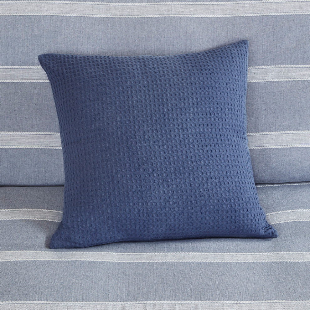 Madison Park Signature Noble Blue Oversized Duvet Cover Set w Removable Insert