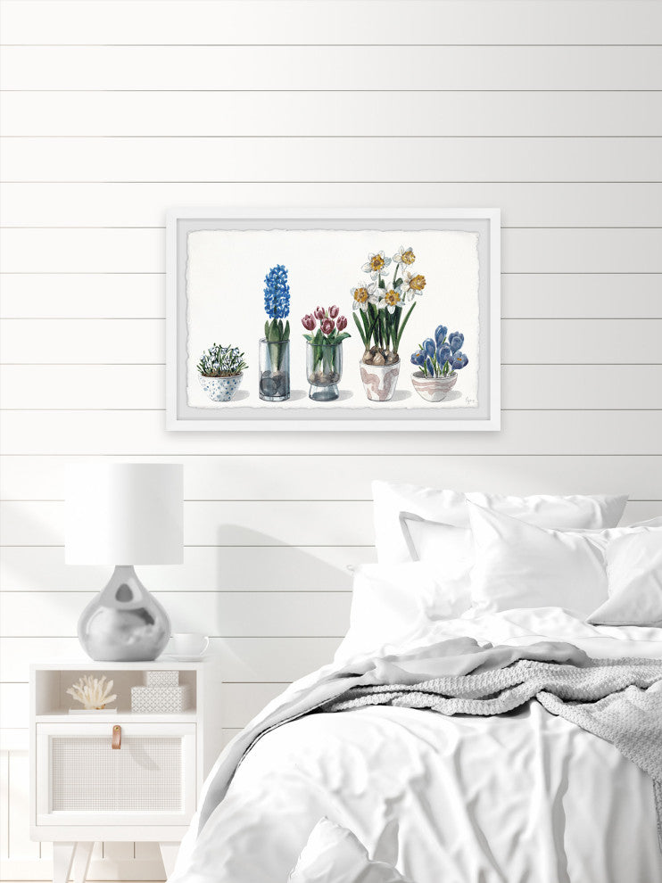 "Bloom Like a Flower" Framed Painting Print, 12x8