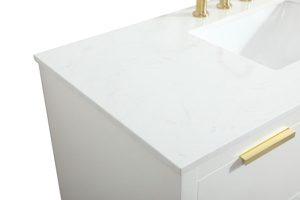 Bethany Single Bathroom Vanity, White, 48"