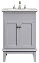 Elegant VF30124GR 24" Single Bathroom Vanity Set, Gray