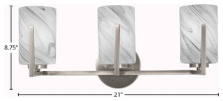 Atlas 3-Light Bath Bar, Graphite/Onyx Swirl