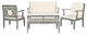 Safavieh Montclair 4-Piece Indoor-Outdoor Living Set, Ash Grey