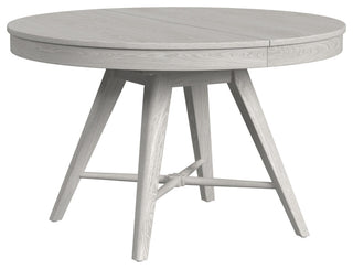 Bayside 48" Wide Solid Ash Round Dining Table, White
