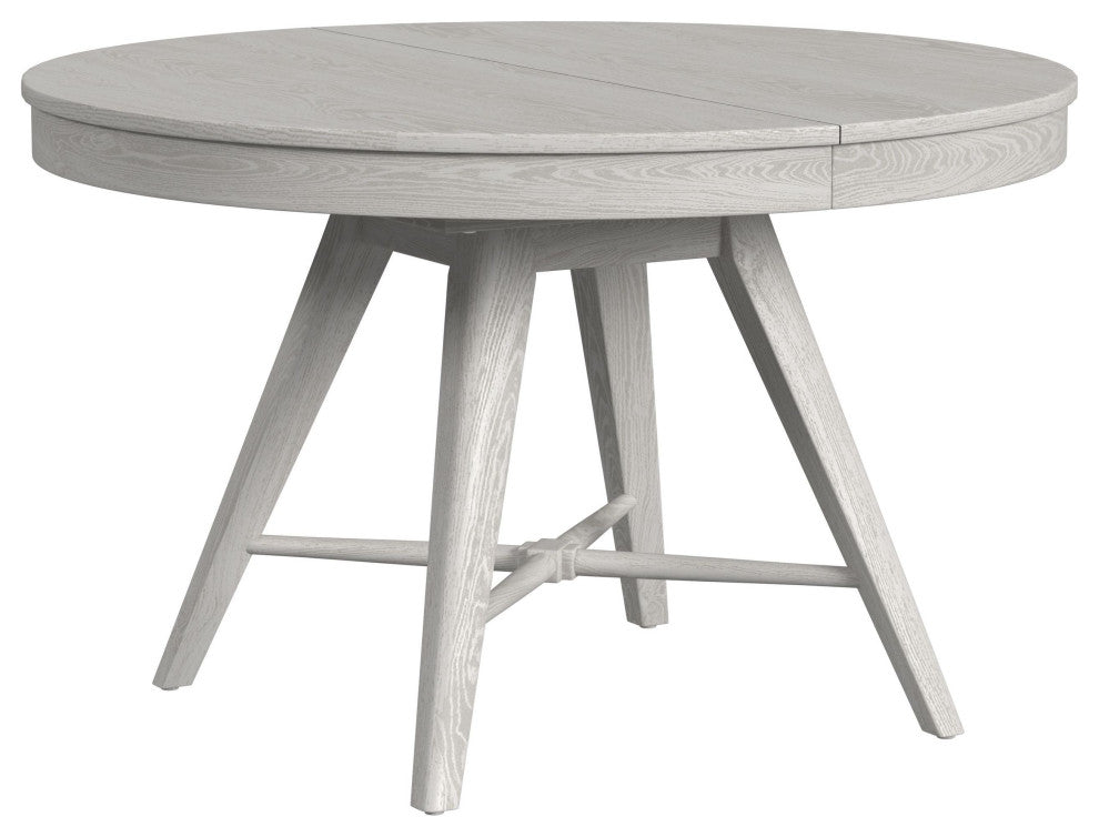 Bayside 48" Wide Solid Ash Round Dining Table, White