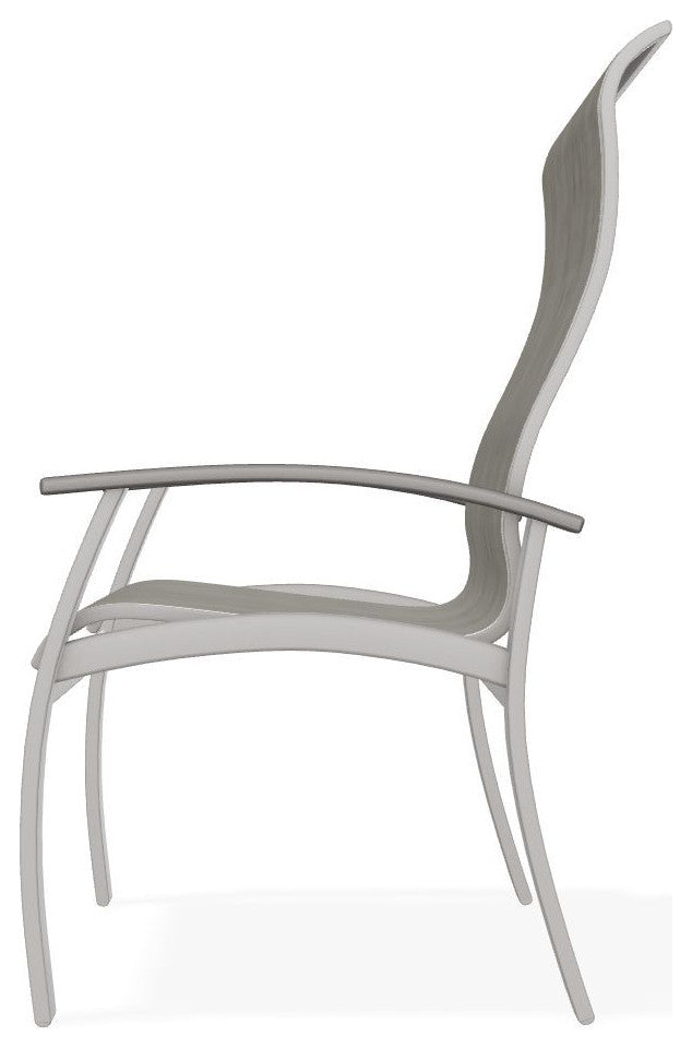 Belle Isle Sling Outdoor Dining Chair, Smoke/Kona
