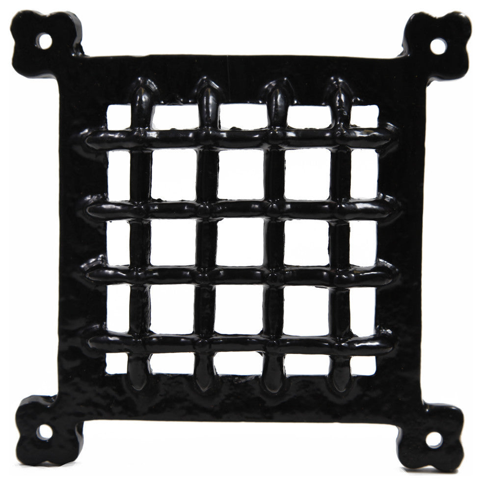 Antique Style Speak Easy Grill, Black, 12"