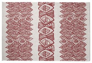 Central Comb Rug, Orange, 3'x5'